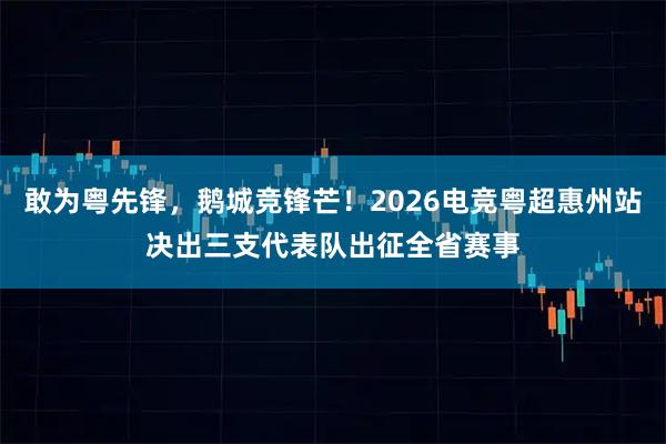 敢为粤先锋，鹅城竞锋芒！2026电竞粤超惠州站决出三支代表队出征全省赛事